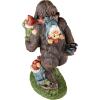 Design Toscano Schlepping the Garden Gnomes Bigfoot Yeti Indoor/Outdoor Garden Statue, 16 Inch Tall, Cast Stone Resin, Painted Full Color Finish