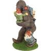 Design Toscano Schlepping the Garden Gnomes Bigfoot Yeti Indoor/Outdoor Garden Statue, 16 Inch Tall, Cast Stone Resin, Painted Full Color Finish