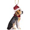 Design Toscano Siberian Husky Holiday Dog Christmas Tree Ornament Xmas Decorations, 3 Inch, Full Color(Beagle)