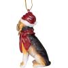 Design Toscano Siberian Husky Holiday Dog Christmas Tree Ornament Xmas Decorations, 3 Inch, Full Color(Beagle)