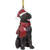Design Toscano Siberian Husky Holiday Dog Christmas Tree Ornament Xmas Decorations, 3 Inch, Full Color(Black Lab)