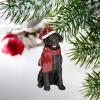 Design Toscano Siberian Husky Holiday Dog Christmas Tree Ornament Xmas Decorations, 3 Inch, Full Color(Black Lab)