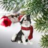 Design Toscano Siberian Husky Holiday Dog Christmas Tree Ornament Xmas Decorations, 3 Inch, Full Color(Border Collie)