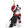 Design Toscano Siberian Husky Holiday Dog Christmas Tree Ornament Xmas Decorations, 3 Inch, Full Color(Border Collie)