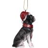 Design Toscano Siberian Husky Holiday Dog Christmas Tree Ornament Xmas Decorations, 3 Inch, Full Color(Boston Terrier)
