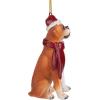 Design Toscano Siberian Husky Holiday Dog Christmas Tree Ornament Xmas Decorations, 3 Inch, Full Color(Boxer)