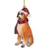 Design Toscano Siberian Husky Holiday Dog Christmas Tree Ornament Xmas Decorations, 3 Inch, Full Color(Boxer)