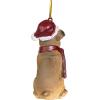 Design Toscano Siberian Husky Holiday Dog Christmas Tree Ornament Xmas Decorations, 3 Inch, Full Color(Bulldog)
