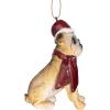 Design Toscano Siberian Husky Holiday Dog Christmas Tree Ornament Xmas Decorations, 3 Inch, Full Color(Bulldog)
