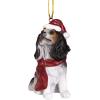 Design Toscano Siberian Husky Holiday Dog Christmas Tree Ornament Xmas Decorations, 3 Inch, Full Color(Charles Cavalier)