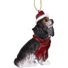 Design Toscano Siberian Husky Holiday Dog Christmas Tree Ornament Xmas Decorations, 3 Inch, Full Color(Charles Cavalier)