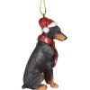 Design Toscano Siberian Husky Holiday Dog Christmas Tree Ornament Xmas Decorations, 3 Inch, Full Color(Doberman)
