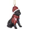 Design Toscano Siberian Husky Holiday Dog Christmas Tree Ornament Xmas Decorations, 3 Inch, Full Color(French Bulldog)