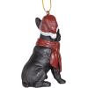 Design Toscano Siberian Husky Holiday Dog Christmas Tree Ornament Xmas Decorations, 3 Inch, Full Color(French Bulldog)