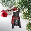 Design Toscano Siberian Husky Holiday Dog Christmas Tree Ornament Xmas Decorations, 3 Inch, Full Color(French Bulldog)