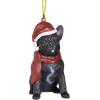 Design Toscano Siberian Husky Holiday Dog Christmas Tree Ornament Xmas Decorations, 3 Inch, Full Color(French Bulldog)