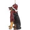 Design Toscano Siberian Husky Holiday Dog Christmas Tree Ornament Xmas Decorations, 3 Inch, Full Color(German Shepherd)