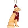 Design Toscano Siberian Husky Holiday Dog Christmas Tree Ornament Xmas Decorations, 3 Inch, Full Color(Golden Retriever)