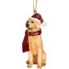 Design Toscano Siberian Husky Holiday Dog Christmas Tree Ornament Xmas Decorations, 3 Inch, Full Color(Golden Retriever)