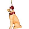 Design Toscano Siberian Husky Holiday Dog Christmas Tree Ornament Xmas Decorations, 3 Inch, Full Color(Golden Retriever)