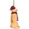 Design Toscano Siberian Husky Holiday Dog Christmas Tree Ornament Xmas Decorations, 3 Inch, Full Color(Golden Retriever)