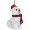 Design Toscano Siberian Husky Holiday Dog Christmas Tree Ornament Xmas Decorations, 3 Inch, Full Color(Maltese)