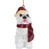 Design Toscano Siberian Husky Holiday Dog Christmas Tree Ornament Xmas Decorations, 3 Inch, Full Color(Maltese)