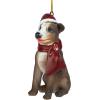 Design Toscano Siberian Husky Holiday Dog Christmas Tree Ornament Xmas Decorations, 3 Inch, Full Color(Pitbull)