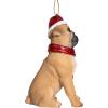 Design Toscano Siberian Husky Holiday Dog Christmas Tree Ornament Xmas Decorations, 3 Inch, Full Color(Pug)