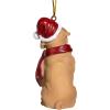 Design Toscano Siberian Husky Holiday Dog Christmas Tree Ornament Xmas Decorations, 3 Inch, Full Color(Pug)