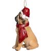 Design Toscano Siberian Husky Holiday Dog Christmas Tree Ornament Xmas Decorations, 3 Inch, Full Color(Pug)