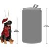 Design Toscano Siberian Husky Holiday Dog Christmas Tree Ornament Xmas Decorations, 3 Inch, Full Color(Rottweiler)