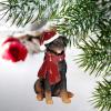 Design Toscano Siberian Husky Holiday Dog Christmas Tree Ornament Xmas Decorations, 3 Inch, Full Color(Rottweiler)