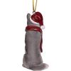 Design Toscano Siberian Husky Holiday Dog Christmas Tree Ornament Xmas Decorations, 3 Inch, Full Color(Siberian Huskey)