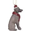 Design Toscano Siberian Husky Holiday Dog Christmas Tree Ornament Xmas Decorations, 3 Inch, Full Color(Weimaraner)