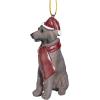 Design Toscano Siberian Husky Holiday Dog Christmas Tree Ornament Xmas Decorations, 3 Inch, Full Color(Weimaraner)