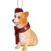 Design Toscano Siberian Husky Holiday Dog Christmas Tree Ornament Xmas Decorations, 3 Inch, Full Color(Welsh Corgi)