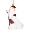 Design Toscano Siberian Husky Holiday Dog Christmas Tree Ornament Xmas Decorations, 3 Inch, Full Color(White Poodle)