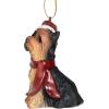 Design Toscano Siberian Husky Holiday Dog Christmas Tree Ornament Xmas Decorations, 3 Inch, Full Color(Yorkie)