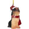 Design Toscano Siberian Husky Holiday Dog Christmas Tree Ornament Xmas Decorations, 3 Inch, Full Color(Yorkie)