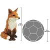 Design Toscano Simon The Woodland Fox Indoor/Outdoor Garden Statue for Patio, Pool or Lawn, 18 Inch Tall, Cast Stone Resin, Red Orange Paint(Simon)