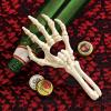 Design Toscano Skeleton Hand of Destiny Sculptural Bottle Opener, Single, Faux Bone Finish Twin