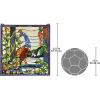 Design Toscano Stained Glass Panel -Peacock’s Sunset Stained Glass Window Hangings – Window Treatments, 10.00″ x 0.50″(Garden)