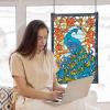 Design Toscano Stained Glass Panel -Peacock’s Sunset Stained Glass Window Hangings – Window Treatments, 10.00″ x 0.50″(Paradise)