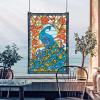 Design Toscano Stained Glass Panel -Peacock’s Sunset Stained Glass Window Hangings – Window Treatments, 10.00″ x 0.50″(Paradise)