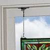 Design Toscano Stained Glass Panel -Peacock’s Sunset Stained Glass Window Hangings – Window Treatments, 10.00″ x 0.50″(Sunset)