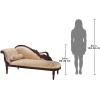 Design Toscano Swan Fainting Left Version Couch, 73″, walnut