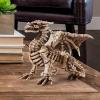 Design Toscano T-Rex Dinosaur Skull Fossil Statue on Museum Mount(Gothic Dragon Skeleton)