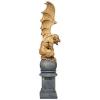 Design Toscano T-Rex Dinosaur Skull Fossil Statue on Museum Mount(Talysus the Terrible Gargoyle)