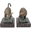 Design Toscano The Bull and Bear of Wall Street Sculptures, 8 Inch, Bronze Verdigris Finish